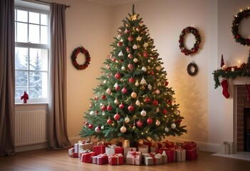 christmas tree with gifts