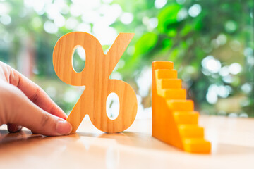 Percentage and block that are steps in the concept of raising and lowering international tariff...
