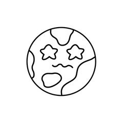 Obraz premium Save the World emoji with earth day