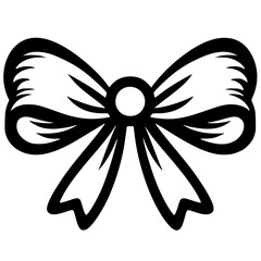 Beautiful ribbon logo silhouette