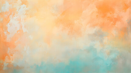 Abstract Soft Watercolor Background With Orange And Blue Hues