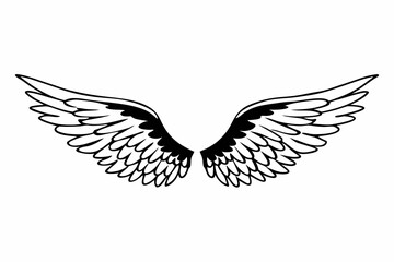 angel wing  silhouette
