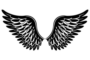 angel wing  silhouette