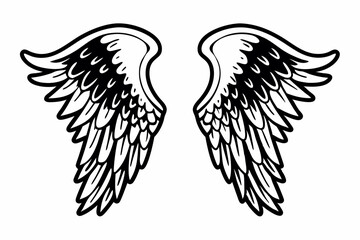 angel wing  silhouette