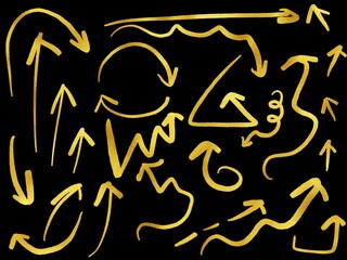 set of hand drawn arrows