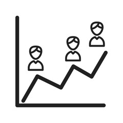 Candidate Graph icon vector image. Suitable for mobile apps, web apps and print media.