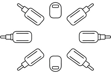 Chargeline Core Pro Line Art Futuristic Concept Drawing