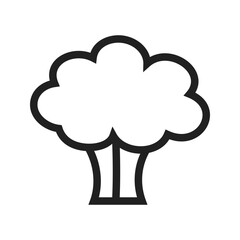 Broccoli icon vector image. Suitable for mobile apps, web apps and print media.