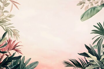 Chic summer breeze frame template exudes a refreshing and vibrant aura for cherished moments.