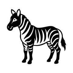 zebra icon, zebra silhouette vector illustration-simple silhouette illustration of zebra, perfect for zebra logos and icons