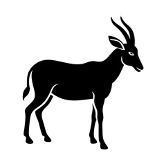 antelope icon, antelope silhouette vector illustration-simple silhouette illustration of antelope, perfect for antelope logos and icons