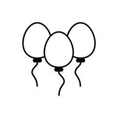 Balloons icon vector stock illustration