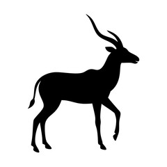 antelope icon, antelope silhouette vector illustration-simple silhouette illustration of antelope, perfect for antelope logos and icons