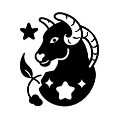 astrological sign icon, astrological sign silhouette vector illustration-simple silhouette illustration of astrological sign, perfect for astrological sign logos and icons