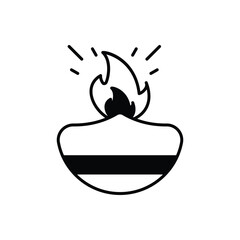 Obraz premium Diwali Candle icon vector stock illustration