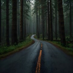 road in the woods