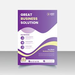 Professional annual report, business catalog company profile, brochure, magazine, flyer or poster booklet template. A4 template design for corporate business marketing flyer or poster design