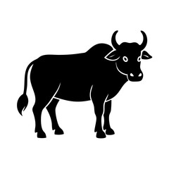 buffalo icon, buffalo silhouette vector illustration-simple silhouette illustration of buffalo, perfect for buffalo logos and icons
