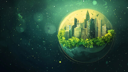 A vibrant view of nature and architecture