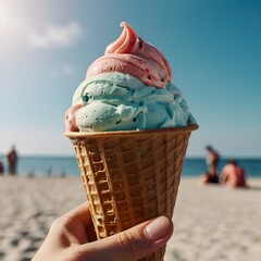 ice cream in a glass