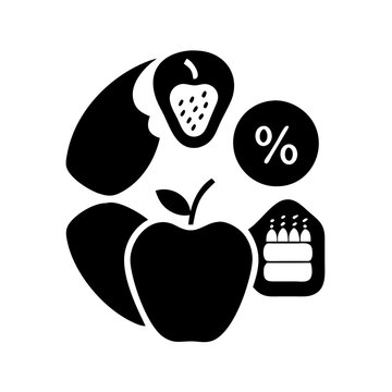 recommend clip art: calorie count icon, calorie count silhouette vector illustration-simple silhouette illustration of calorie count, perfect for calorie count logos and icons