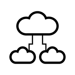 Cloud Data Exchange icon vector image. Suitable for mobile apps, web apps and print media.