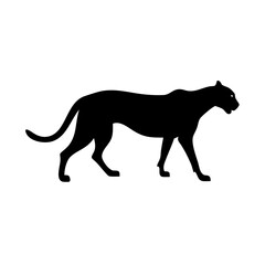 cheetah icon, cheetah silhouette vector illustration-simple silhouette illustration of cheetah, perfect for cheetah logos and icons