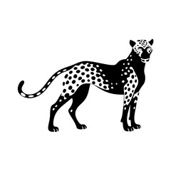 cheetah icon, cheetah silhouette vector illustration-simple silhouette illustration of cheetah, perfect for cheetah logos and icons