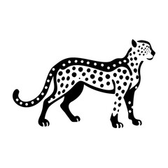 cheetah icon, cheetah silhouette vector illustration-simple silhouette illustration of cheetah, perfect for cheetah logos and icons