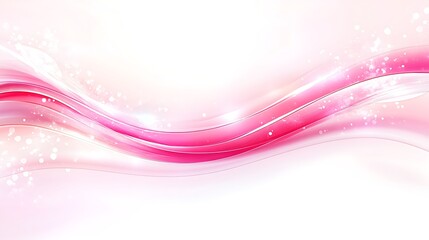 Pink flowing waves on a light background with subtle sparkle