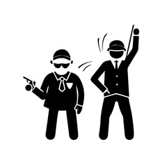 club bouncer icon, club bouncer silhouette vector illustration-simple silhouette illustration of club bouncer, perfect for club bouncer logos and icons