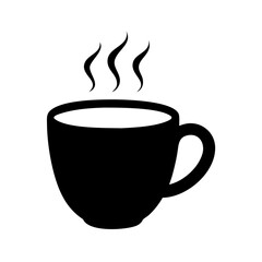 coffee mug icon, coffee mug silhouette vector illustration-simple silhouette illustration of coffee mug, perfect for coffee mug logos and icons