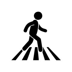 crosswalk icon, crosswalk silhouette vector illustration-simple silhouette illustration of crosswalk, perfect for crosswalk logos and icons