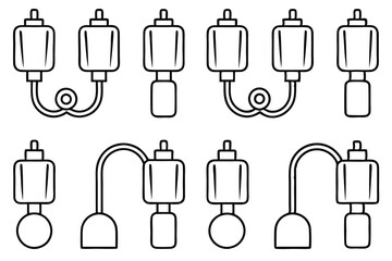 chargemax tap line art creative power connection graphic