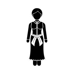 cultural costume icon, cultural costume silhouette vector illustration-simple silhouette illustration of cultural costume, perfect for cultural costume logos and icons