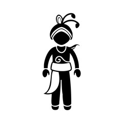 cultural costume icon, cultural costume silhouette vector illustration-simple silhouette illustration of cultural costume, perfect for cultural costume logos and icons