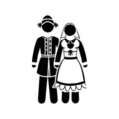 cultural costume icon, cultural costume silhouette vector illustration-simple silhouette illustration of cultural costume, perfect for cultural costume logos and icons