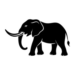 elephant icon, elephant silhouette vector illustration-simple silhouette illustration of elephant, perfect for elephant logos and icons