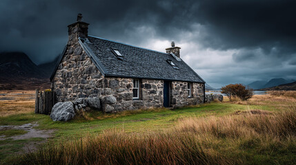 Obraz premium Sunbeams Illuminating Mysterious Underwater Ancient Stone Formation