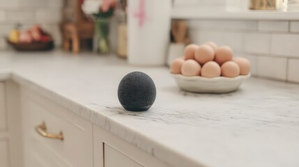 Smart Home AI Assistant on Kitchen Countertop