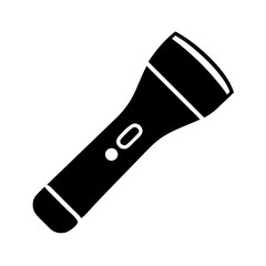 flashlight icon, flashlight silhouette vector illustration-simple silhouette illustration of flashlight, perfect for flashlight logos and icons