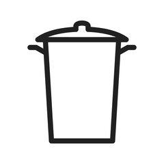 Garbage Bin icon vector image. Suitable for mobile apps, web apps and print media.