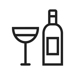 Goblet and Wine icon vector image. Suitable for mobile apps, web apps and print media.