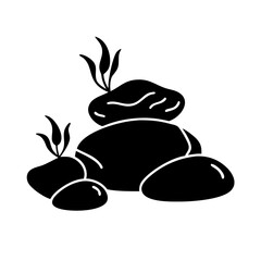garden stones icon, garden stones silhouette vector illustration-simple silhouette illustration of garden stones, perfect for garden stones logos and icons
