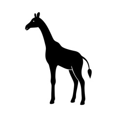giraffe icon, giraffe silhouette vector illustration-simple silhouette illustration of giraffe, perfect for giraffe logos and icons