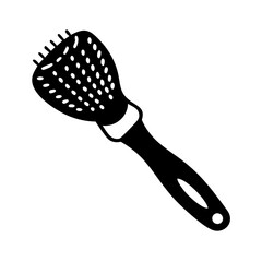 grooming brush icon, grooming brush silhouette vector illustration-simple silhouette illustration of grooming brush, perfect for grooming brush logos and icons