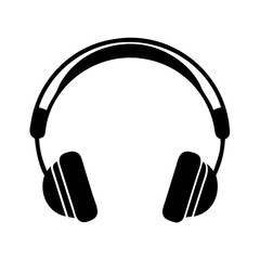headphones icon, headphones silhouette vector illustration-simple silhouette illustration of headphones, perfect for headphones logos and icons