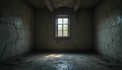 Obraz premium Abandoned Room—Reflections of Solitude and Struggle