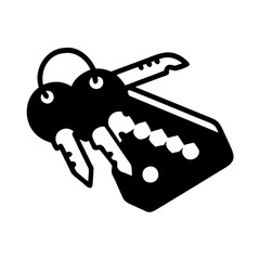 keys icon, keys silhouette vector illustration-simple silhouette illustration of keys, perfect for keys logos and icons