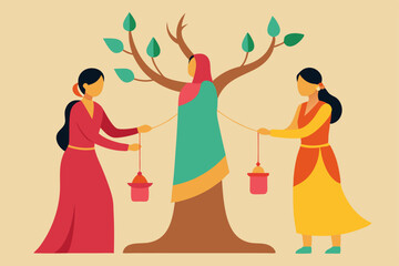 vector illustration of dancing people